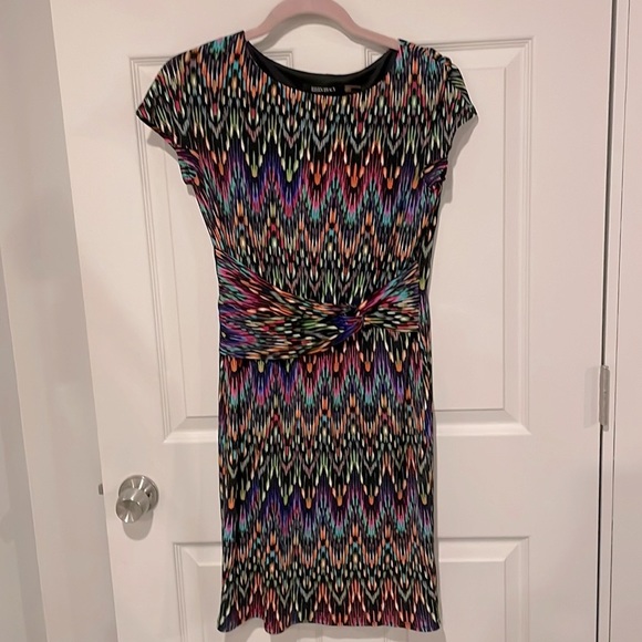 Ellen Tracy Black and Multicolor Dress - Picture 1 of 4